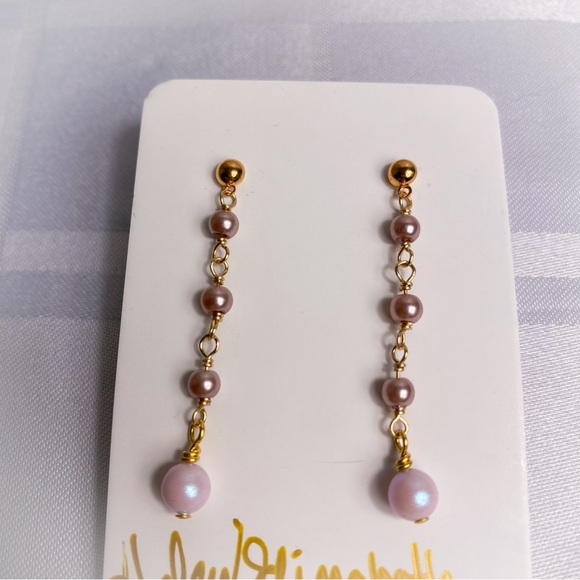 Prestige Crystal Pearl Earrings - Picture 2 of 3
